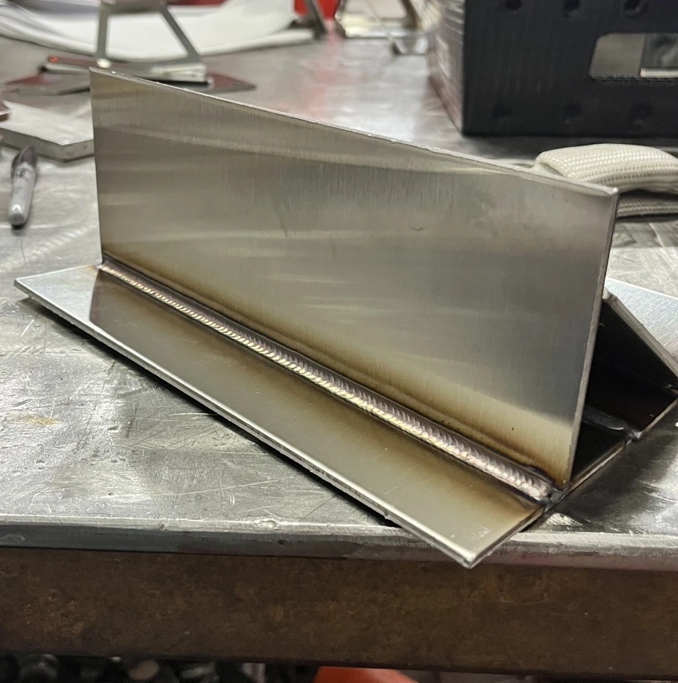 Actual plate assembly weld